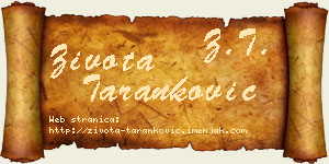 Života Taranković vizit kartica